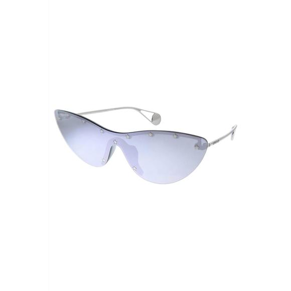 NEW GUCCI cat-eye metal sunglasses with mirror lens in silver - Picture 1 of 3